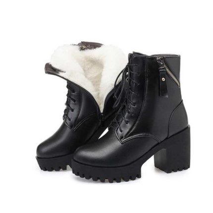 Women bare boots genuine leather women boots natural wool warm women winter naked boots winter women shoe